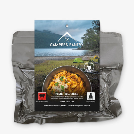 campers pantry penne bolognese expedition