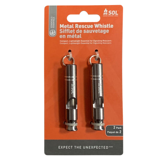 SOL  Metal Rescue Whistle (2pk)