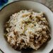 outdoor gourmet wild mushroom and lamb risotto