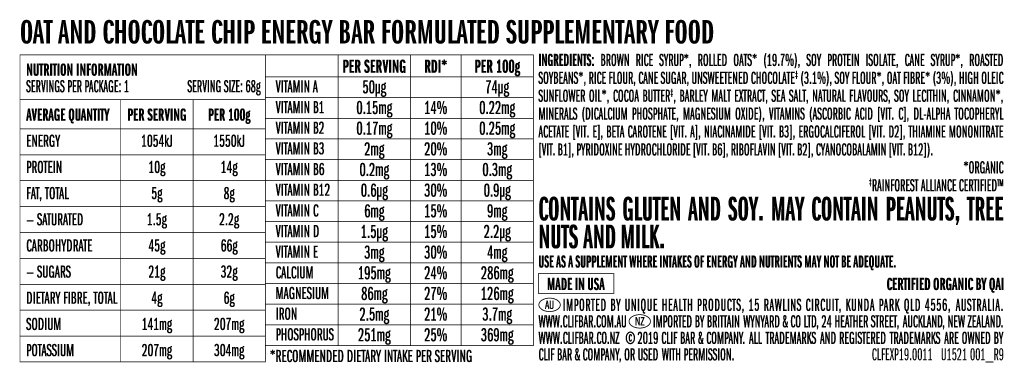 Energy Bar Organic