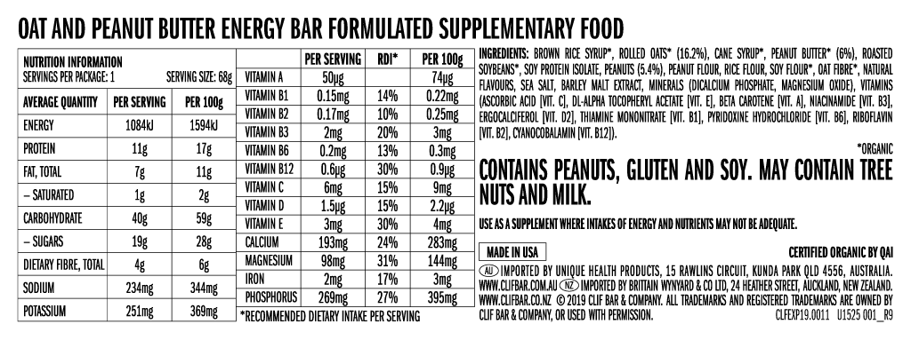 Energy Bar Organic