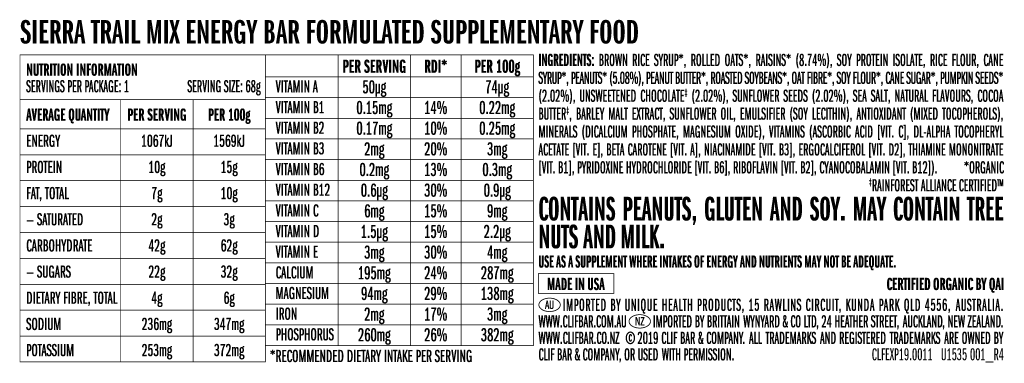 Energy Bar Organic