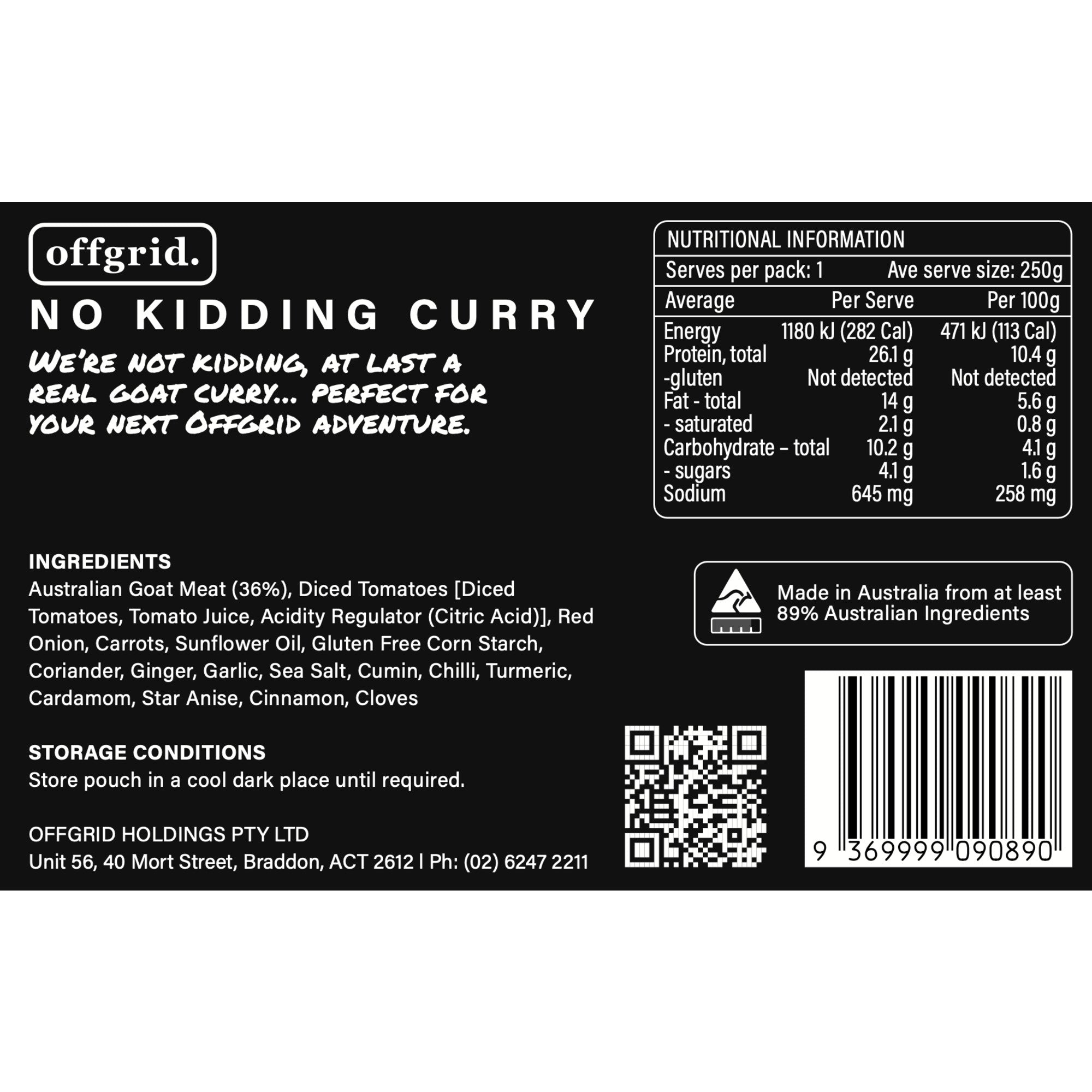 No Kidding Curry - Heat & Eat Meal