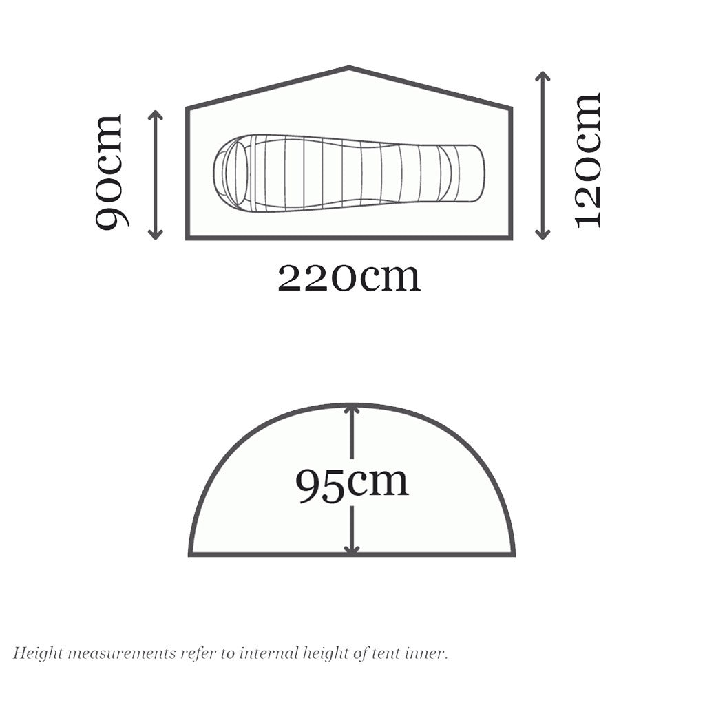 Mont Moondance 1 Tent - 1 Person 3 Season 1.5kg Hiking Tent