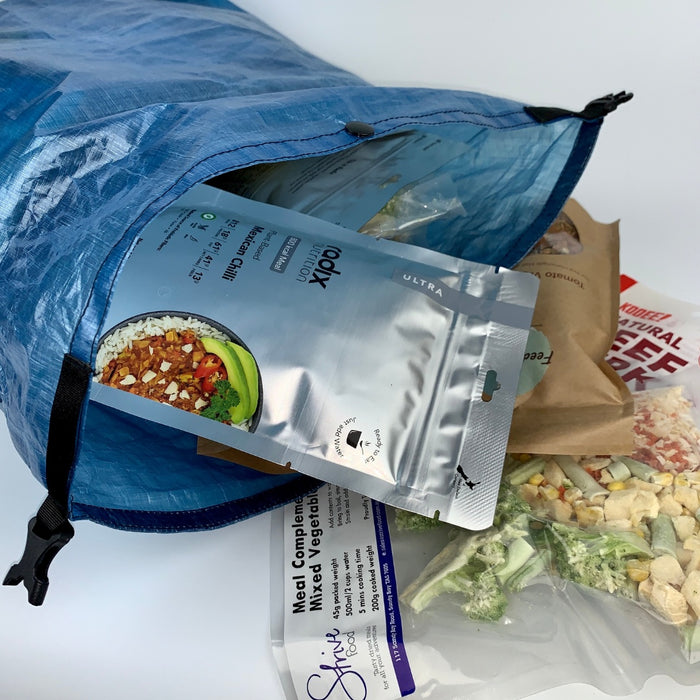 Backpacking food bag size best sale