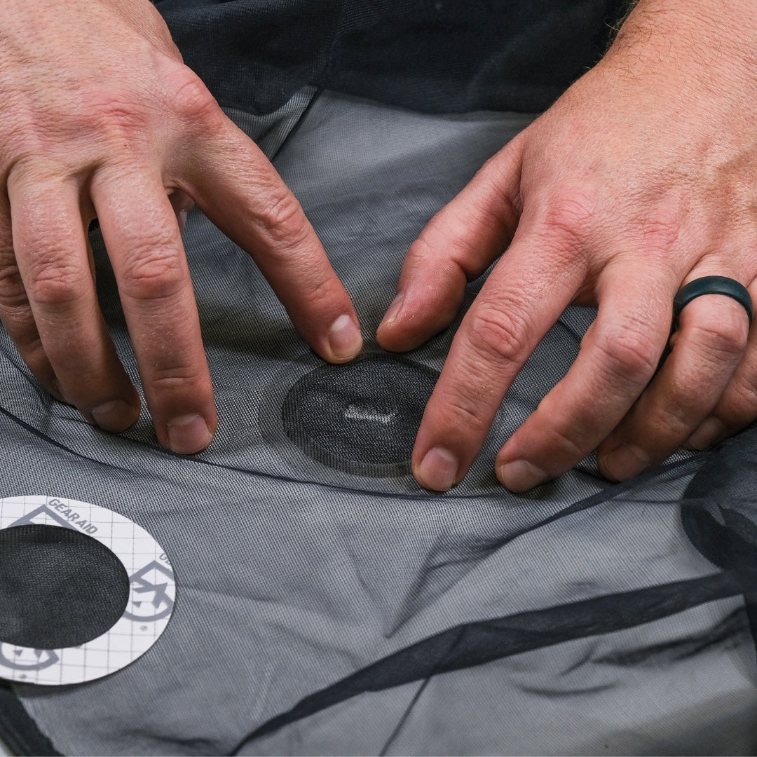 gear air tenacious tape mesh repair patches Ultralight Hiker