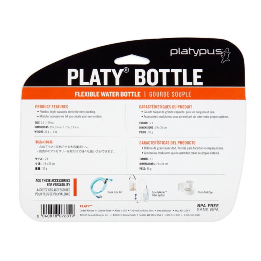platypus 2.0l collapsable water bottle Ultralight Hiker