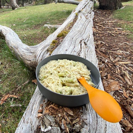 chicken broccoli pesto pasta Ultralight Hiker