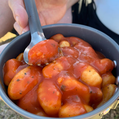 gnocchi in spicy tomato and basil sauce