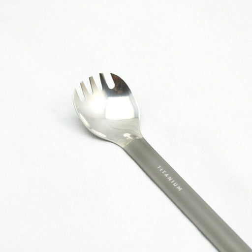 toaks titanium long handle spork with polished bowl