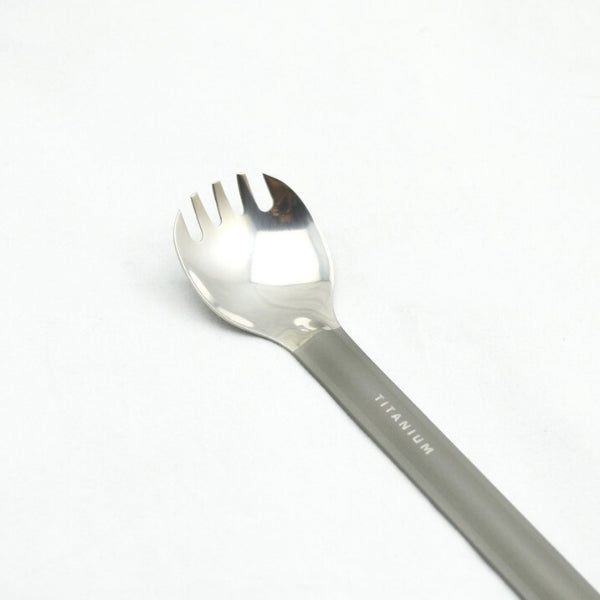 toaks titanium long handle spork with polished bowl