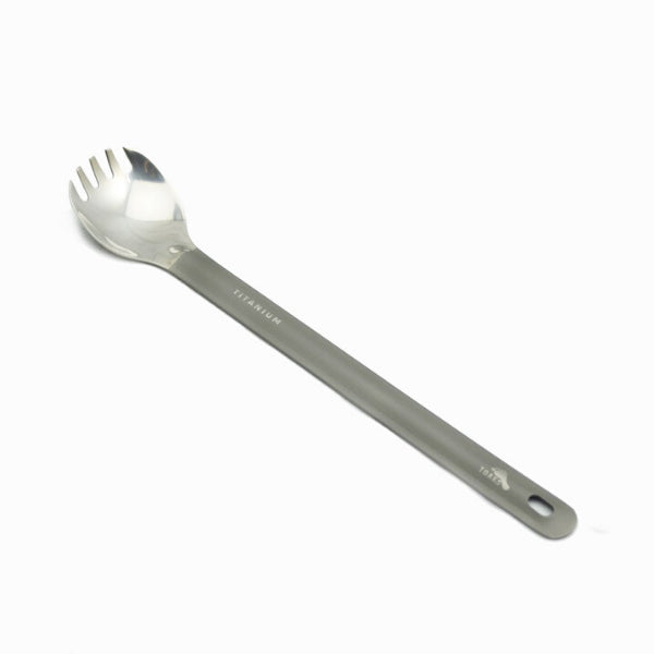 toaks titanium long handle spork with polished bowl